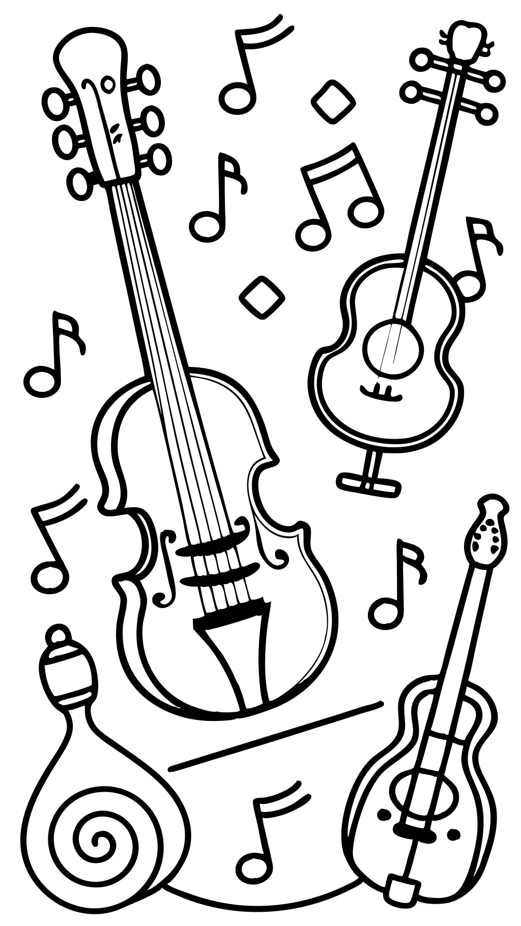 coloriage de musique à imprimer